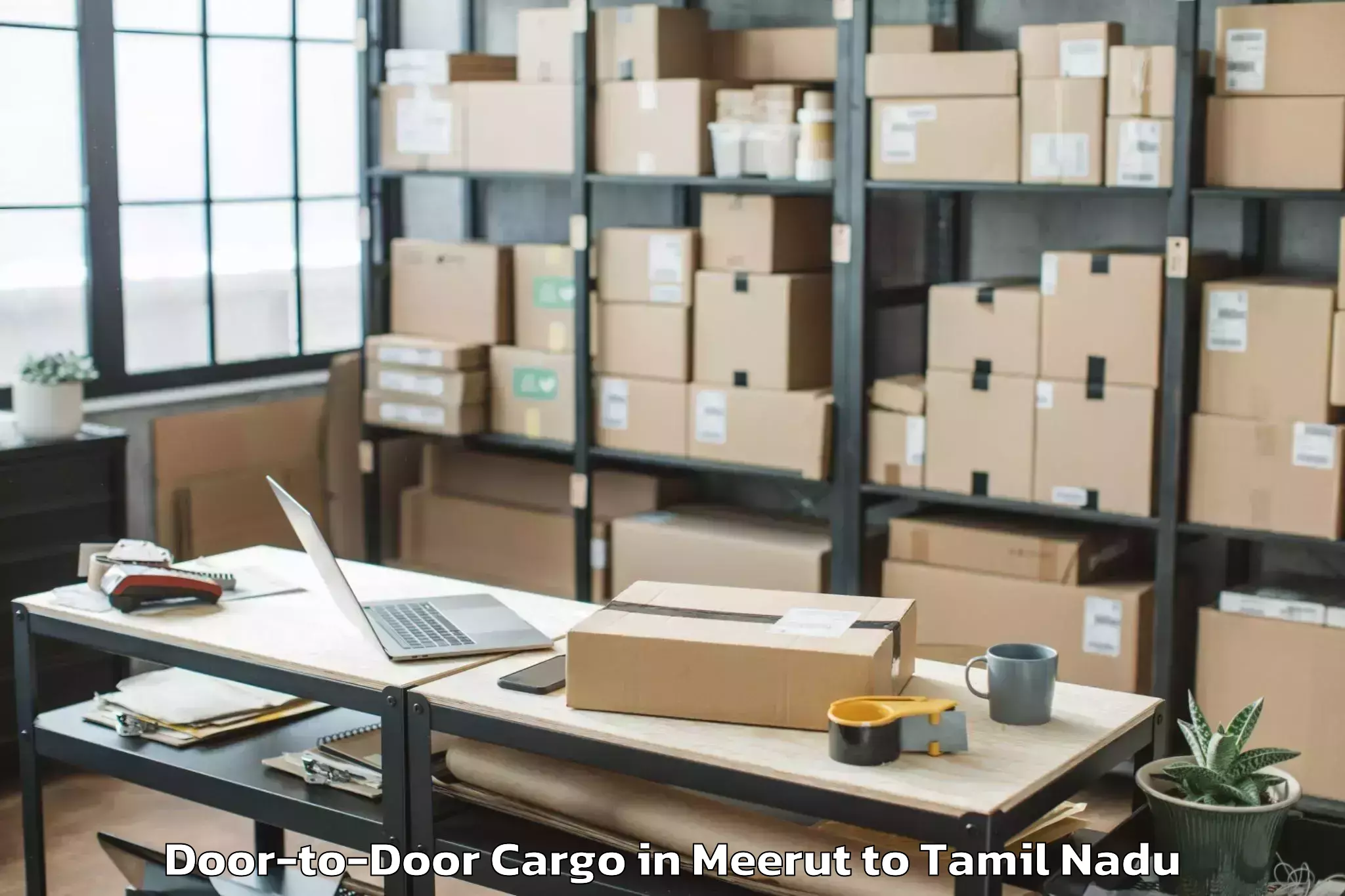 Professional Meerut to Palavakkam Door To Door Cargo